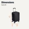 imageAmazon Basics 3Piece Set 21quot 26quot 30quot Hardshell Suitcases With Wheels Expandable For Up to 25 More Space With ScratchResistant Surface Four Multidirectional Wheels Light BlueBlack