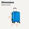 imageAmazon Basics 3Piece Set 21quot 26quot 30quot Hardshell Suitcases With Wheels Expandable For Up to 25 More Space With ScratchResistant Surface Four Multidirectional Wheels Light BlueLight Blue
