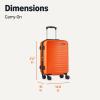 imageAmazon Basics 3Piece Set 21quot 26quot 30quot Hardshell Suitcases With Wheels Expandable For Up to 25 More Space With ScratchResistant Surface Four Multidirectional Wheels Light BlueOrange