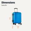 imageAmazon Basics 3Piece Set 21quot 26quot 30quot Hardshell Suitcases With Wheels Expandable For Up to 25 More Space With ScratchResistant Surface Four Multidirectional Wheels Light BlueLight Blue