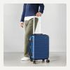 imageAmazon Basics 3Piece Set 21quot 26quot 30quot Hardshell Suitcases With Wheels Expandable For Up to 25 More Space With ScratchResistant Surface Four Multidirectional Wheels Light BlueNavy Blue