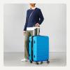 imageAmazon Basics 3Piece Set 21quot 26quot 30quot Hardshell Suitcases With Wheels Expandable For Up to 25 More Space With ScratchResistant Surface Four Multidirectional Wheels Light BlueLight Blue