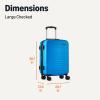 imageAmazon Basics 3Piece Set 21quot 26quot 30quot Hardshell Suitcases With Wheels Expandable For Up to 25 More Space With ScratchResistant Surface Four Multidirectional Wheels Light BlueLight Blue