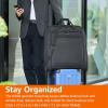 imageAmazon Basics 43quot Premium Garment Bag for Travel Suit Bag with Shoulder Strap for Suits and Dresses 1680D Polyester Fabric ExteriorInterior Pockets Leatherreinforced Corners Trifold BlackBlack