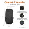 imageAmazon Basics 43quot Premium Garment Bag for Travel Suit Bag with Shoulder Strap for Suits and Dresses 1680D Polyester Fabric ExteriorInterior Pockets Leatherreinforced Corners Trifold BlackBlack