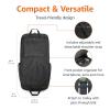 imageAmazon Basics 43quot Premium Garment Bag for Travel Suit Bag with Shoulder Strap for Suits and Dresses 1680D Polyester Fabric ExteriorInterior Pockets Leatherreinforced Corners Trifold BlackBlack