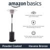 imageAmazon Basics 46000 BTU Outdoor Propane Patio Heater with Wheels Commercial ampamp Residential Slate Gray with Water Tank 321 x 321 x 913 inches LxWxHHavana Bronze