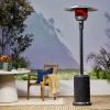 imageAmazon Basics 46000 BTU Outdoor Propane Patio Heater with Wheels Commercial ampamp Residential Slate Gray with Water Tank 321 x 321 x 913 inches LxWxHSlate Gray