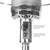 imageAmazon Basics 46000 BTU Outdoor Propane Patio Heater with Wheels Commercial ampamp Residential Slate Gray with Water Tank 321 x 321 x 913 inches LxWxHHavana Bronze