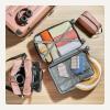 imageAmazon Basics 4Piece Luggage Set Including Two Hardside Suitcases With Multidirectional Spinner Wheels 22quot CarryOn and 28quot Checked 15quot Tote Bag and 10quot Compact Travel Bag Rose GoldRose Gold