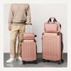 imageAmazon Basics 4Piece Luggage Set Including Two Hardside Suitcases With Multidirectional Spinner Wheels 22quot CarryOn and 28quot Checked 15quot Tote Bag and 10quot Compact Travel Bag Rose GoldRose Gold