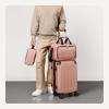 imageAmazon Basics 4Piece Luggage Set Including Two Hardside Suitcases With Multidirectional Spinner Wheels 22quot CarryOn and 28quot Checked 15quot Tote Bag and 10quot Compact Travel Bag Rose GoldRose Gold