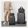 imageAmazon Basics 4Piece Luggage Set Including Two Hardside Suitcases With Multidirectional Spinner Wheels 22quot CarryOn and 28quot Checked 15quot Tote Bag and 10quot Compact Travel Bag Rose GoldBlack