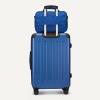 imageAmazon Basics 4Piece Luggage Set Including Two Hardside Suitcases With Multidirectional Spinner Wheels 22quot CarryOn and 28quot Checked 15quot Tote Bag and 10quot Compact Travel Bag Rose GoldNavy Blue