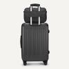imageAmazon Basics 4Piece Luggage Set Including Two Hardside Suitcases With Multidirectional Spinner Wheels 22quot CarryOn and 28quot Checked 15quot Tote Bag and 10quot Compact Travel Bag Rose GoldBlack