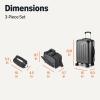 imageAmazon Basics 4Piece Luggage Set Including Two Hardside Suitcases With Multidirectional Spinner Wheels 22quot CarryOn and 28quot Checked 15quot Tote Bag and 10quot Compact Travel Bag Rose GoldBlack
