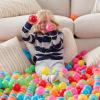 imageAmazon Basics BPA Free CrushProof Plastic Ball Pit Balls with Storage Bag Toddlers Kids 12 Months Pack of 400 Balls 6 Pastel Colors6 Bright Colors