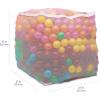 imageAmazon Basics BPA Free CrushProof Plastic Ball Pit Balls with Storage Bag Toddlers Kids 12 Months Pack of 400 Balls 6 Pastel Colors6 Bright Colors