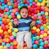 imageAmazon Basics BPA Free CrushProof Plastic Ball Pit Balls with Storage Bag Toddlers Kids 12 Months Pack of 400 Balls 6 Pastel Colors6 Bright Colors