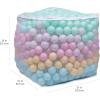imageAmazon Basics BPA Free CrushProof Plastic Ball Pit Balls with Storage Bag Toddlers Kids 12 Months Pack of 400 Balls 6 Pastel Colors6 Pastel Colors
