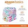 imageAmazon Basics BPA Free CrushProof Plastic Ball Pit Balls with Storage Bag Toddlers Kids 12 Months Pack of 400 Balls 6 Pastel Colors6 Pastel Colors