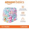 imageAmazon Basics BPA Free CrushProof Plastic Ball Pit Balls with Storage Bag Toddlers Kids 12 Months Pack of 400 Balls 6 Pastel Colors6 Pastel Colors