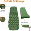 imageAmazon Basics Camping Sleeping Pad with QuickInflate Foot Pump Water Resistant Ultralight Olive Green