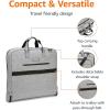 imageAmazon Basics CarryOn Garment Bag for Travel and Business Trips with Shoulder Strap Hanging Suit Luggage Bag for Men Women Wrinkle Free Cover for Suits Dresses Coats NavyGrey