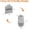 imageAmazon Basics CarryOn Garment Bag for Travel and Business Trips with Shoulder Strap Hanging Suit Luggage Bag for Men Women Wrinkle Free Cover for Suits Dresses Coats NavyGrey