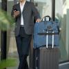imageAmazon Basics CarryOn Garment Bag for Travel and Business Trips with Shoulder Strap Hanging Suit Luggage Bag for Men Women Wrinkle Free Cover for Suits Dresses Coats NavyNavy