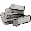 imageAmazon Basics CarryOn Travel Backpack  Black ampamp 4 Piece Packing Travel Organizer Cubes Set Grey