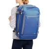 imageAmazon Basics CarryOn Travel Backpack  Navy Blue ampamp 4 Piece Packing Travel Organizer Cubes Set Grey