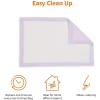 imageAmazon Basics Cat Litters Pee Pads 40 Count Universal Fit for Litter Box Odor Control with Fresh Scent Purple and WhiteLemon