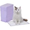 imageAmazon Basics Cat Litters Pee Pads 40 Count Universal Fit for Litter Box Odor Control with Fresh Scent Purple and WhiteLemon