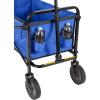 imageAmazon Basics Collapsible Folding Heavy Duty Utility Wagon for Outdoor Sports 265 pounds Weight Capacity Camping Garden and Shopping 276 x 409 x 20 inches BlackBlue