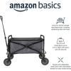 imageAmazon Basics Collapsible Folding Heavy Duty Utility Wagon for Outdoor Sports 265 pounds Weight Capacity Camping Garden and Shopping 276 x 409 x 20 inches BlackGray