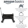 imageAmazon Basics Collapsible Folding Heavy Duty Utility Wagon for Outdoor Sports 265 pounds Weight Capacity Camping Garden and Shopping 276 x 409 x 20 inches BlackBlack