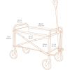imageAmazon Basics Collapsible Folding Heavy Duty Utility Wagon for Outdoor Sports 265 pounds Weight Capacity Camping Garden and Shopping 276 x 409 x 20 inches BlackBlack