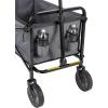 imageAmazon Basics Collapsible Folding Heavy Duty Utility Wagon for Outdoor Sports 265 pounds Weight Capacity Camping Garden and Shopping 276 x 409 x 20 inches BlackGray