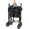 imageAmazon Basics Collapsible Folding Heavy Duty Utility Wagon for Outdoor Sports 265 pounds Weight Capacity Camping Garden and Shopping 276 x 409 x 20 inches BlackBlack