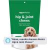 imageAmazon Basics Dog Hip ampamp Joint Daily Supplement Chews with Glucosamine MSM and Vitamin C Duck Flavored 120 Count Previously Solimo60 Count Pack of 1