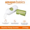 imageAmazon Basics Dog Poop Bags with Dispenser 270 Count Enhanced for Guaranteed Leakproof Lavender Scented Includes Leash ClipBrazilian Mango