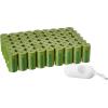 imageAmazon Basics Dog Poop Bags with Dispenser 270 Count Enhanced for Guaranteed Leakproof Lavender Scented Includes Leash ClipCucumber
