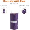 imageAmazon Basics Dog Poop Bags with Dispenser 270 Count Enhanced for Guaranteed Leakproof Lavender Scented Includes Leash ClipPremium Lavender