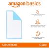 imageAmazon Basics Dog and Puppy Pee Pads with 5Layer LeakProof Design and QuickDry Surface for Potty Training Standard Absorbency XLarge 28 x 34 Inch  Pack of 60 Blue ampamp WhiteGiant 40 Count