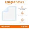 imageAmazon Basics Dog and Puppy Pee Pads with 5Layer LeakProof Design and QuickDry Surface for Potty Training Standard Absorbency XLarge 28 x 34 Inch  Pack of 60 Blue ampamp WhiteRegular 50 Count