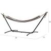 imageAmazon Basics Double Hammock with 9Foot Space Saving Steel Stand and Carrying Case 450 lb Capacity Vigor Green 110x47x43 inchesMulti Color