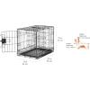 imageAmazon Basics Durable Foldable Collapsible Portable Metal Wire Dog Crate with Tray Single Door with Divider Panel Easy to Assemble ampamp Clean 36 x 23 x 25 in Black220L x 130W x 160H