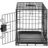 imageAmazon Basics Durable Foldable Collapsible Portable Metal Wire Dog Crate with Tray Single Door with Divider Panel Easy to Assemble ampamp Clean 36 x 23 x 25 in Black220L x 130W x 160H