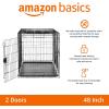 imageAmazon Basics Durable Foldable Collapsible Portable Metal Wire Dog Crate with Tray Single Door with Divider Panel Easy to Assemble ampamp Clean 36 x 23 x 25 in Black480L x 300W x 325H